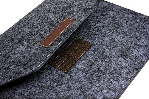Batianda 15,4 Zoll Filz Sleeve Hülle für Macbook Pro Retina 15 /2016 MacBook Pro 15 Touch Bar,Dunkelgrau - 5