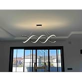 Helazon/Stalactite Chandelier / 90x20 Cm/Anthracite Body / 3 Colors Light / 3 Years Warranty
