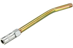 sourcing map Tubos de extensión de metal de grasa de 1/8" NTP de Engrasador con boquilla de engrase, 1 unidad