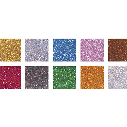Rayher Hobby 14791999 Acryl-Mosaiksteine Mischung, Glitter, Bastelpackung, bunt, 1.33 x 1.33 x 0.64 cm - 2