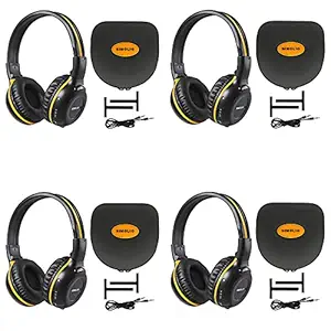 4 Pack of DVD Wireless Headphones, Car Kids Headphones, IR Headphones for Car Entertainment System, Wireless IR Headphones with Dual Channel