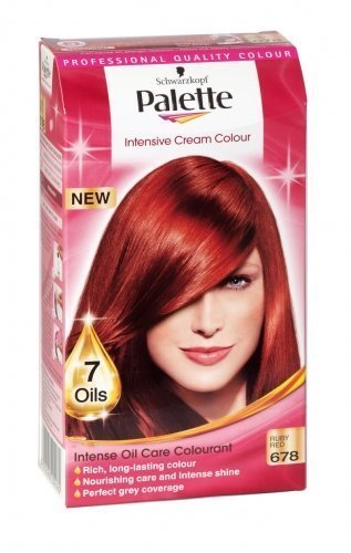 Schwarzkopf Palette Intensive Cream Colour, Ruby Red Number 678 - Pack of 3