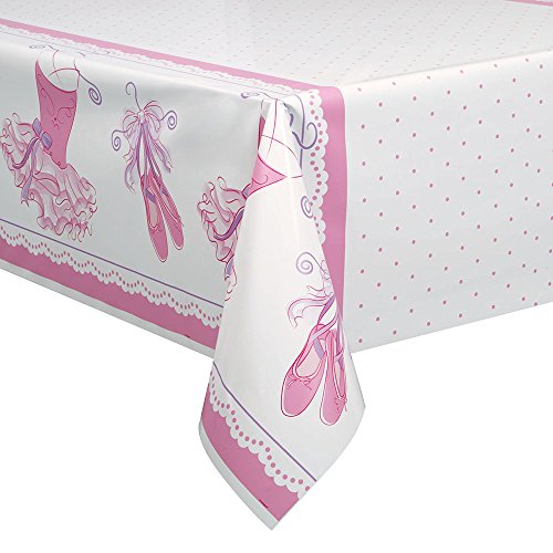 Kunststoff Pink Ballerina Tischdecke, 7 ft x 4.5 ft