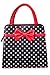 Produktbild Banned - Damen Rockabilly Polka Dot 50s Damen Handtasche - Lilie (Schwarz/Rot)