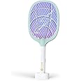 Toreto Mosquito Killer Racket Bat | 2 in 1 Auto Mode | UV Light | Mosquito Swatter/Zapper | Swift Kill | Electric Insect Killer bat | 1800mAh Rechargeable Powerful Battery (Made in India)