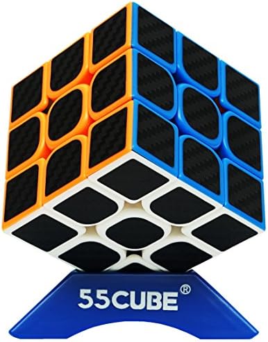 Speed Cube 3-D Puzzles Cube 3x3x3 Smooth Magic Cube Puzzle ,Super Durable for Brain Training Game for children adult Christmas gift (3x3Carbon Fiber Cube)