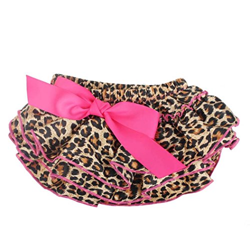 Tonsee® Baby Ruffle Bloomers Layers Diaper Cover Flower Shorts Skirts Summer (L, Leopard)