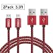 Produktbild Micro USB Kabel, TYJTECH 2-Pack 3.3ft/1m Micro USB Schnellladekabel Geflochtenes Kabel High Speed Sync für Android Smartphones, Samsung Galaxy, HTC, Huawei, Sony, Nexus, Nokia, Kindle und mehr (Rot)