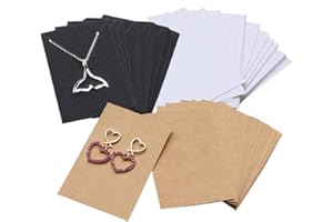 VIENTIANE Cartes d'Affichage de Collier, 150 Pièces Cartes de Papier d'Affichage de Boucle d'Oreille, Cartes d'Affichage de Bijoux, Cartes de Papier de Bracelets de Boucle d'Oreille, Étiquettes en Papier