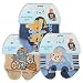 RA-25 Baby Boys' Anti-Slip Crawling Tights (Set of 3) Beige/Blue 68-74 cm (6-9 Months)