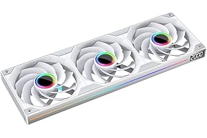 Jungle Leopard STARLINK Single Frame Ventilatore Unità con Velocità Visualizzazione, All-in-One Progettazione,con 1/2/3 x 120mm 2300RPM/66.6CFM/2.77mmH2O ARGB PWM Ventilatore (3, WH Reverse Flow, AL)