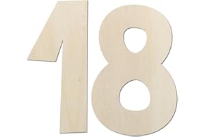 KLEENES TRAUMHANDEL Deko Zahlen - Geburtstagsdeko 18 Geburtstag aus Holz - Ideale Geburtstag Geschenkideen oder als Party Tischdeko (30 cm)