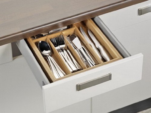 Esmeyer 290-078 variabler Besteckkasten SIMON aus Bambusholz, passend für alle handelsüblichen Schubladen, ausziehbar von ca. 28,5 auf ca. 40,0 cm, - 2