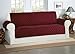 Produktbild Safari Homeware Burgund/Wein 3-Sitzer Sofa Bezug Couchdeckel - Sofa Couch Gestepptes Möbelschutz