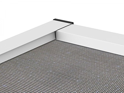 Insektenschutz Tür Master Slim + 100 x 210 cm mit Alurahmen in Weiß, Anthrazit oder Braun und stabilen Eckverbindungen, Fliegengittertür in den Varianten Bausatz, auf Maß zugeschnitten und komplett aufgebaut - 3