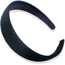 Schwarzer Samt-Haarreif Ohne Zähne, 2,5 Cm Breit – Von Pritties Accessories