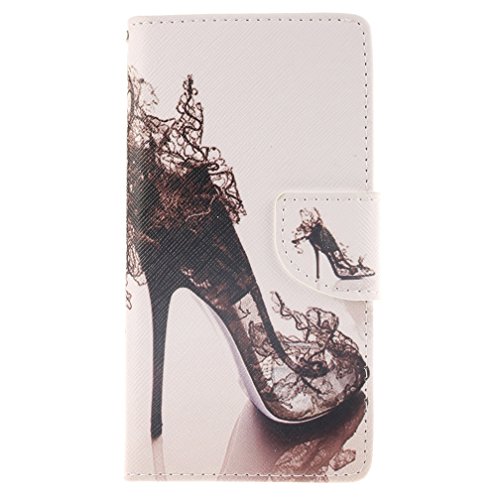 KATUMO Funda y Protector Huawei P8 Lite ALE-L21 Carcasa de Cuero Flip Cover Case para Huawei P8 Lite Fundas Tapa Carcasa Cuero- 2Tac  n alto