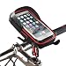Produktbild Fahrrad Lenkertasche - MASO Wasserdichte Motorrad-Telefon-Berg-Beutel-Fahrrad-Oberrohr-Beutel-wasserdichte Radfahren Rahmen-Beutel-Telefon-Berg-Halter-Universal für Smartphones unter 6 '' - Rot