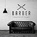 Produktbild guijiumai DIY Vinyl Wandaufkleber Unisex Haarschere Friseursalon Friseur Beauty Barber Shop Wandtattoo Home Decoration grau 56x72 cm