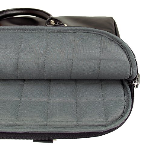 Arvok 15 15,6 Zoll PU Notebooktasche Laptoptasche Aktentasche Wasserfest Laptop Schutzhülle Mit Griff & Reißverschluss-Tasche/Ultrabook/ Netbook Tasche, Schwarz - 4
