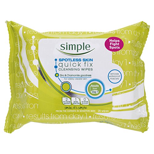 Simple Spotless Skin Quick Fix Cleansing Wipes 25 Pieces