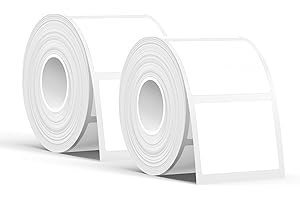 ‎SUPVAN SUPVAN Etiketten selbstklebend wasserfest für T50M Etikettendrucker (40 mm x 30 mm), 2 Rollen (250 pro Rolle), schwarz auf weiß