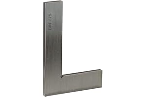 CNC QUALITÄT Ángulo de control de precisión de 75 x 50 mm. Ángulo de acero inoxidable. Precisión DIN 875/2.