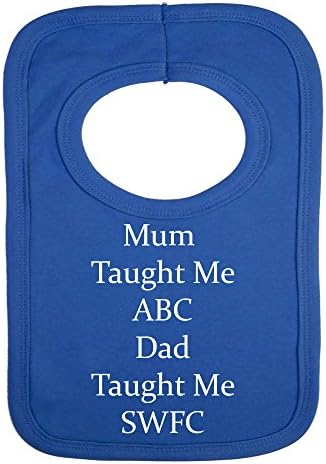 PERSONALISED BIB - SHEF WEDNESDAY - DAD TAUGHT ME - (NO STICKERS)- BEAUTIFULLY EMBROIDED