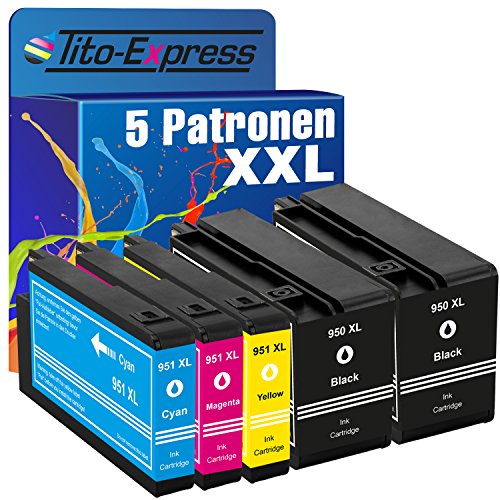 PlatinumSerie® 5x Patrone ersetzt HP950XL & 951XL HP Officejet Pro 276 DW 8600 Premium E-All-In-One 8616 E-All-In-One 8620 E-All-In-One