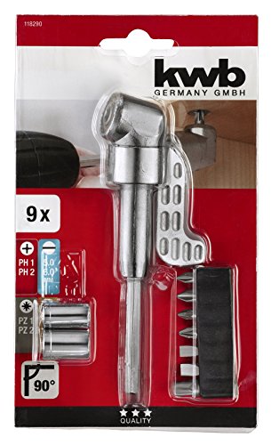 Kraftixx Winkelschrauber 118290 (mit Bitsatz und 2 Stecknüssen, Winkelgetriebe, Stecknussadapter) - 2