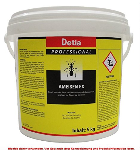 Ameisengift Detia Ameisen-Ex Streu- und Gießmittel 5 Kg Ameisenmittel + 1 paar Einweghandschuhe