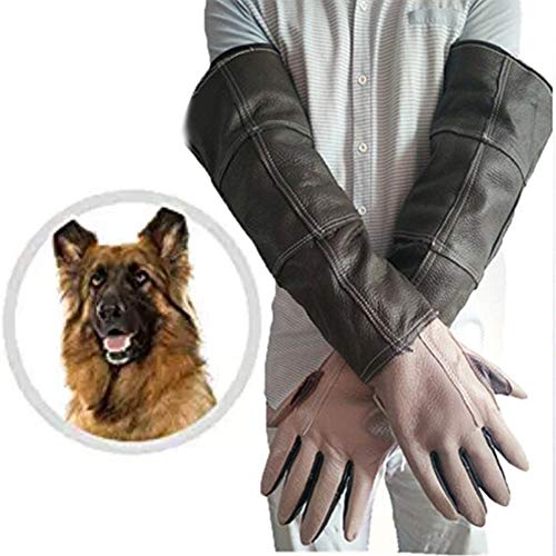 Preisvergleich Produktbild JOEPET Tierhandschuhe Bissfest, Verdickter Kuhfell Hund, Katzenkratzer, Falcon-Handschuhe für den Umgang mit Vögeln, Kontakt mit Infektionen vermeiden, sicher und hygienisch (60 cm),M