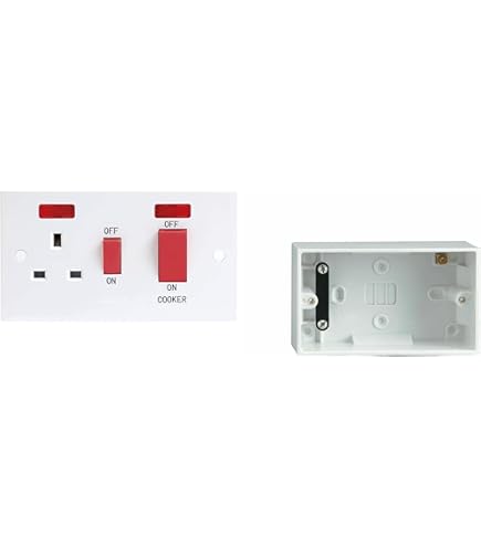 Stanic Duo 45A Dual Cooker Connection Unit With 13A Socket