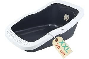 XXL Katzenklo Katzentoilette groß Großes Katzenklo 70 cm Katzen Klo offen Katzenklo hoher Rand Katzenklo ohne Deckel Katzenklo große Katzen Jumbo 70 cm
