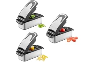 GEFU TREPPO 2.0 Cortador de lápices de acero inoxidable, 1 L, 3 insertos para dados, bolígrafos y discos, recipiente colector antideslizante, apto para lavavajillas