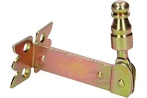 KOTARBAU® Retenedor para contraventanas, Dorado 68 mm, Retenedor decorativo, Tope para contraventanas, Herrajes para contraventanas, Anclaje de seguridad, Soporte para sujetar contraventanas, Gancho