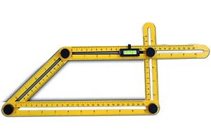 SAUBER MEISTER Outil de transfert de mesure et de formes - Règle avec plusieurs angles réglables - Niveau à bulle inclus