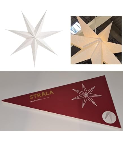 Weihnachtsstern IKEA Lampenschirm Strala sternförmiger Leuchtenschirm 48 cm aus Papier