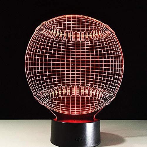 Preisvergleich Produktbild YSFU 3D Nachtlicht Baseball 3D Licht Sporting Beleuchtung 7 Farbwechsel Led Nachtlicht Touch Schreibtisch Tischlampe Kind Dekor