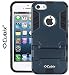 iPhone 5S Case, Cubix Robot Series Case Cover UV Coated Slim Hybrid Defender Bumper shock proof Case Armor Cover With Stand for iPhone 5S (Navy Blue) RS.599.00