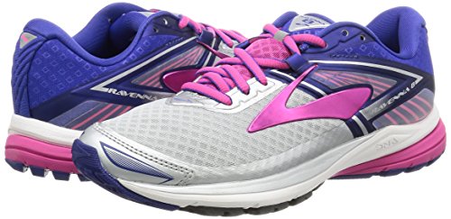 Brooks Women’s Ravenna 8 Running Shoes, Multicolor (Silver/Clematisblue/Veryberry), 6.5 UK