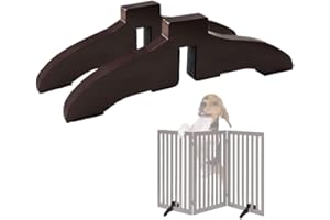 Mybow Support Feet for Dog Gate Pet Free Standing Room Separator Wood Dog Gates Stabilizer Freestanding Foldable Indoor Fence for Doorways Expandable Self Standing Gate Support Feet (1 Pair)