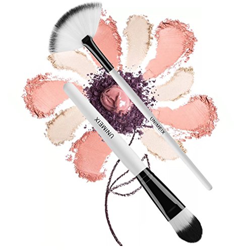 Unimeix Professional 12 Stück Make-up Kosmetik Pinsel Set Kits mit Blume (Black Flower) Muster Fall von Unimeix - 4