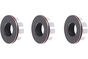 Leliafleury 3Pcs Sink Overflow Ring Basin Trim Drain Cap Cover Round Overflow Hole Cover Sink Hole Replacement for Kitchen Bathroom Sink Toilet Washing Basin (Matte Black)