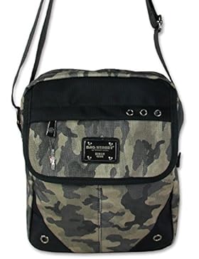 Umhängetasche schwarz army Polyester Crossover Schultertasche Bag Street OTJ256F