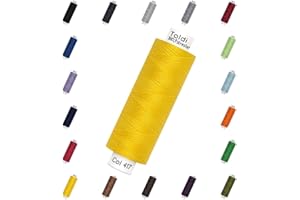 Nähmit - Gütermann Toldi Fil à coudre polyvalent – 500 m de fil pour machine à coudre + carte de couleur gratuite (05-417 – jaune)