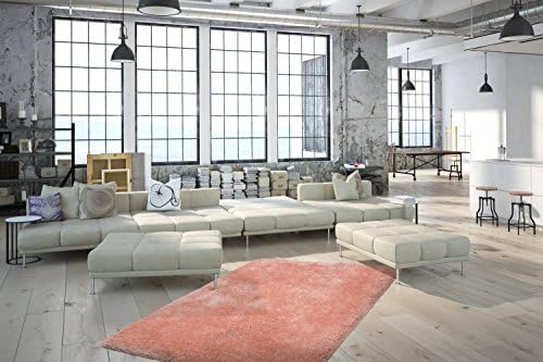 Kayoom Handmade Rug Cotton Flat woven carpet Handmade pastell-apricot - 60cm x 110cm