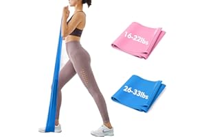 ‎IMOEBEL iMoebel Fitness Band Gymnastikband Fitnessbänder - 2 STÄRKEN 8-10kg/12-15kg Premium Lang 1,8/2 Meter Übungsband widerstandsbänder für Yoga, Pilates, Crossfit, Rehabilitation