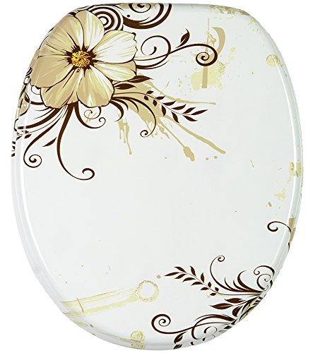 Sanilo WC Sitz mit Absenkautomatik Flower | hochwertige Oberfläche | einfache Montage | stabile Scharniere A329859