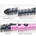 CkeyiN® 360 Degree Rotation Cord Hair Rollers Curling Iron Wand Electric Ceramic Hair Curler Spiral Styling Tools (Pink)